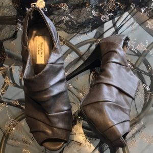 Gray Vintage style Platform booties